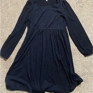 Blue long sleeve dress